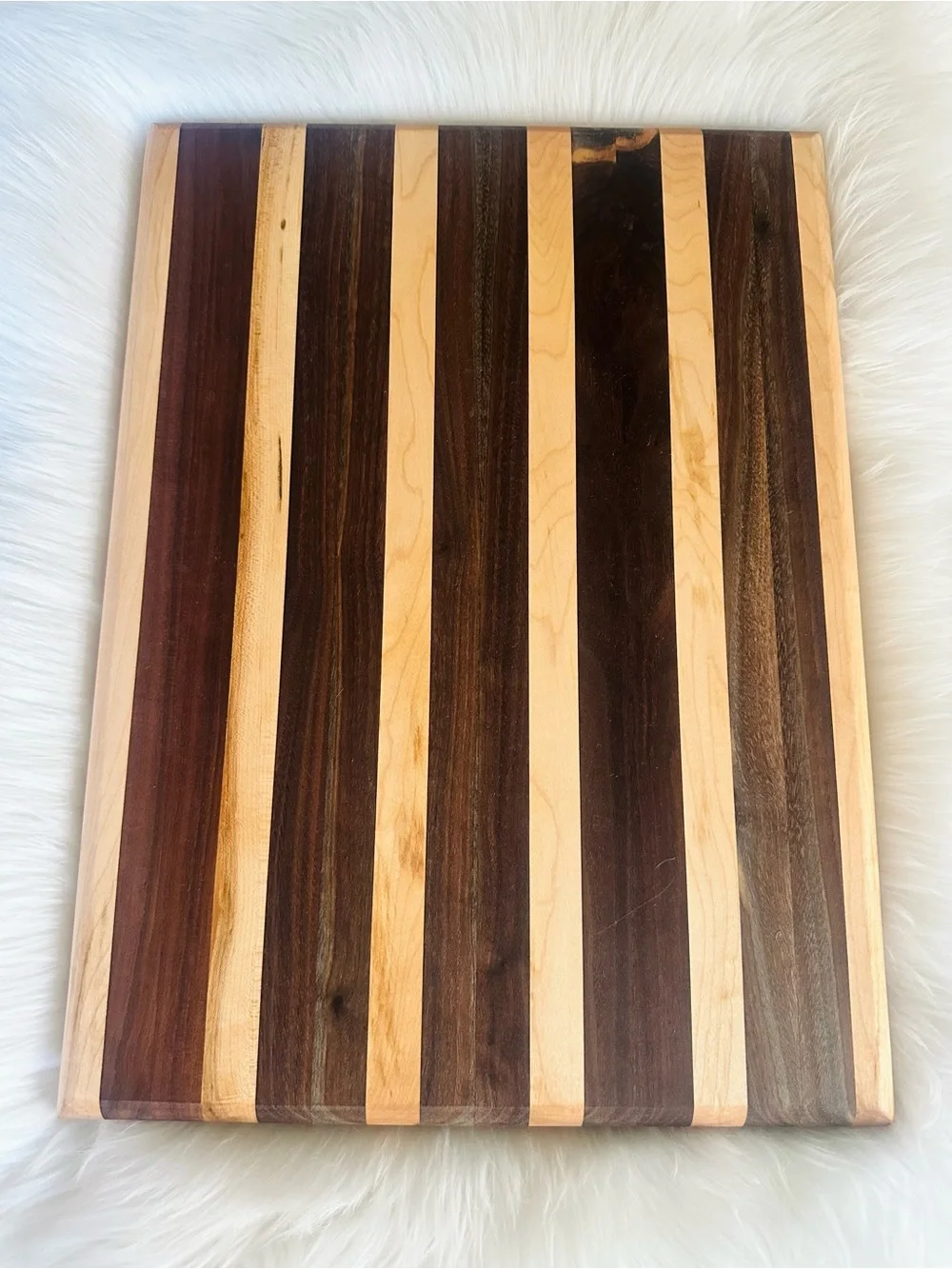 Black Walnut & Maple Wood Cutting Board-Handmade